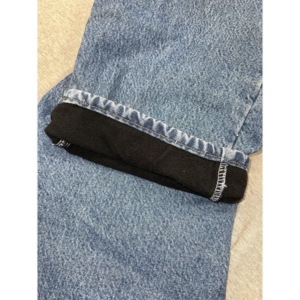 Carhartt Jeans Mens 46x30 Blue Fleece Lined Relaxed Fit Straight Workwear Denim - Picture 7 of 12